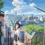 Una splendida immagine tratta dall'anime Your Name di Makoto Shinkai (Kimi no na wa, Giappone 2016)