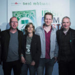 Eugene O'Brien e Declan Recks con Susanna Pellis e altri ospiti dell'Irish Film Festa 2017 (foto Guido Cavatorta)