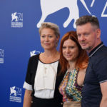 Regista (al centro) e cast alla Mostra di Venezia 2017 presentano Nico, 1988 di Susanna Nicchiarelli (Italia, Belgio 2017) foto di Elena Tubaro