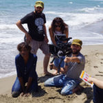 Un'immagine da set del cortometraggio Mare Nostrum di Maryam Rahimi.