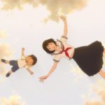 Personaggi in volo durante Mirai di Mamoru Hosoda (Mirai no Mirai, Giappone 2018)