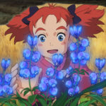 Un'immagine floreale della giovanissima protagonista di Mary e il fiore della strega di Hiromasa Yonebayashi (Meari to majo no hana, Giappone 2017)