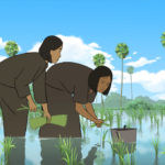Raccolta del riso nel film d'animazione Funan di Denis Do (Francia, Belgio, Lussemburgo 2018)