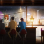 Un'immagine tipicamente "noir" tratta da Lupin III - Ritorno alle origini serie tv creata da Monkey Punch (Giappone, 2018)