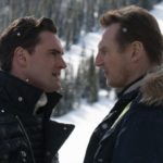 Tom Bateman e Liam Neeson si fronteggiano durante Un uomo tranquillo di Hans Petter Moland (Cold Pursuit, USA, Canada, UK, Norvegia 2019)