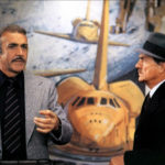 Sean Connery e Karl Malden in un momento di Meteor di Ronald Neame (USA, Hong Kong 1979)