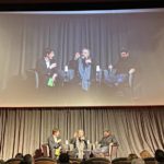 Amelio e Favino anche sul grande schermo in un'altra suggestiva immagine dell'incontro.